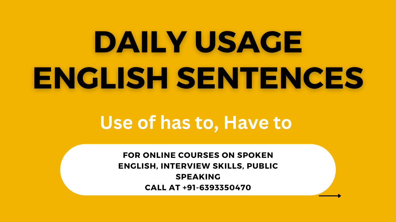 Daily Usage English Sentences